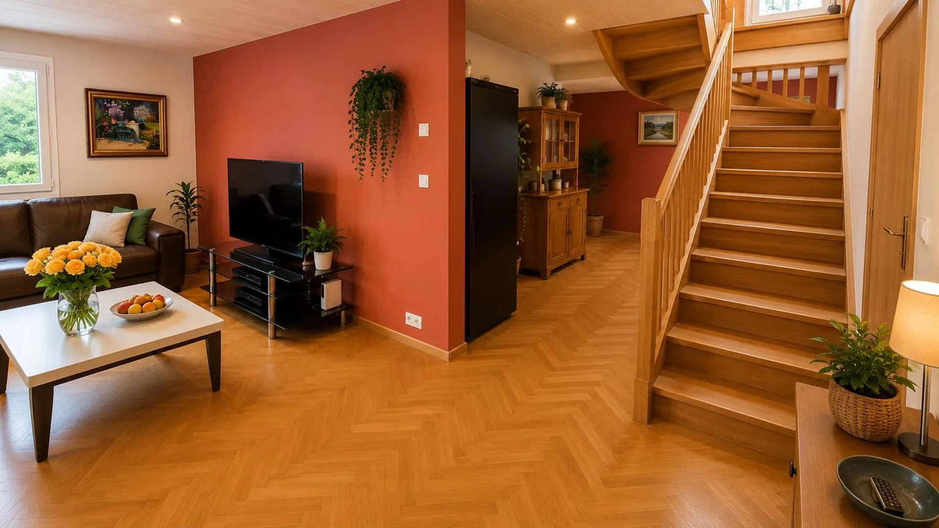 Belle propriété de 7 pces avec grands espaces de vie et superbe jardin