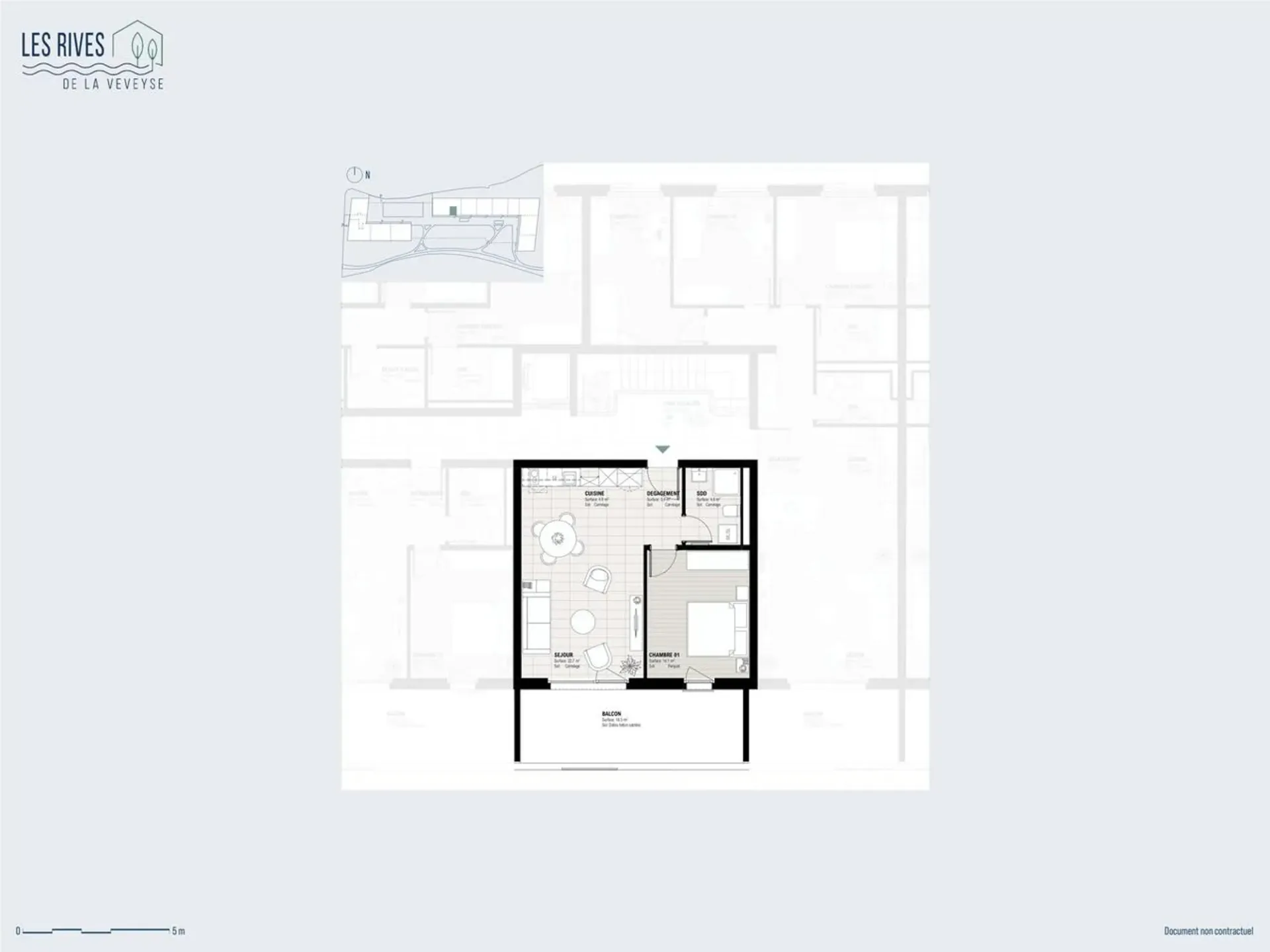 Châtel-Saint-Denis - 2,5  pièces neuf 62 m² - Balcon 18 m²