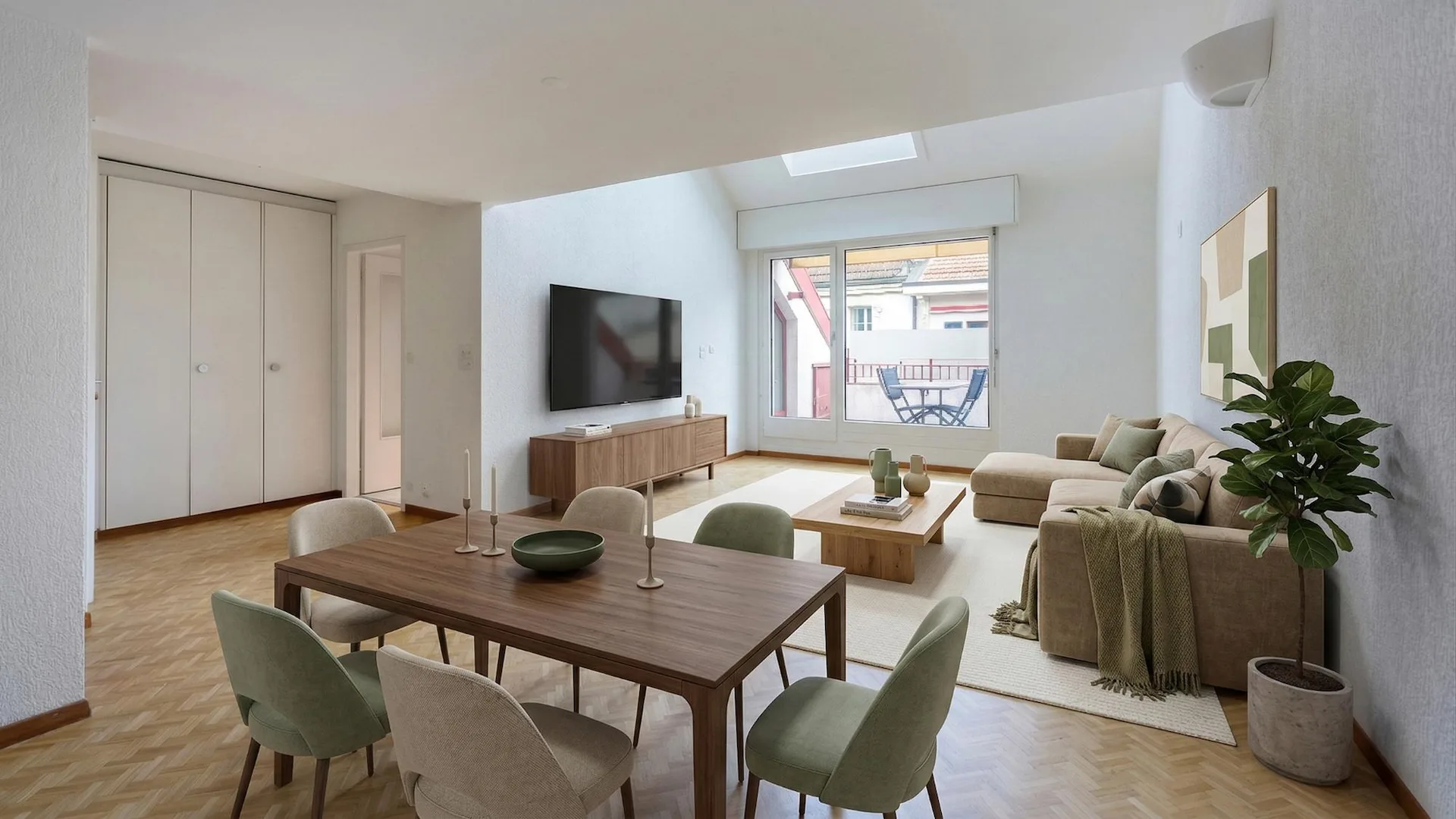 Attique en duplex aux Eaux-Vives