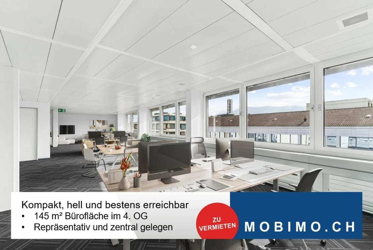 Repräsentative Bürofläche im 4. Obergeschoss in Zürich-Altstetten