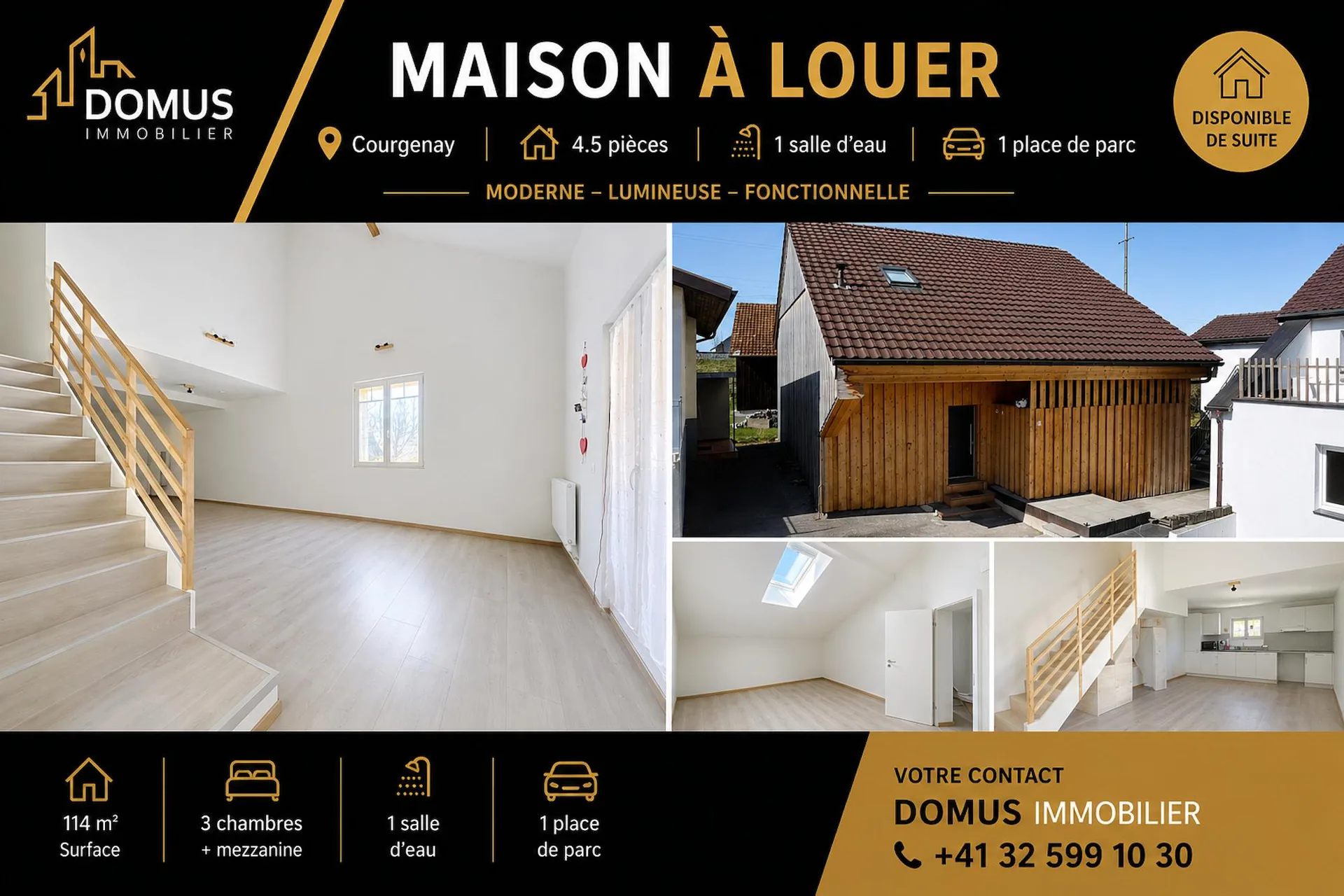 Zu vermieten in Courgenay? Renovierte Wohnung mit Charme