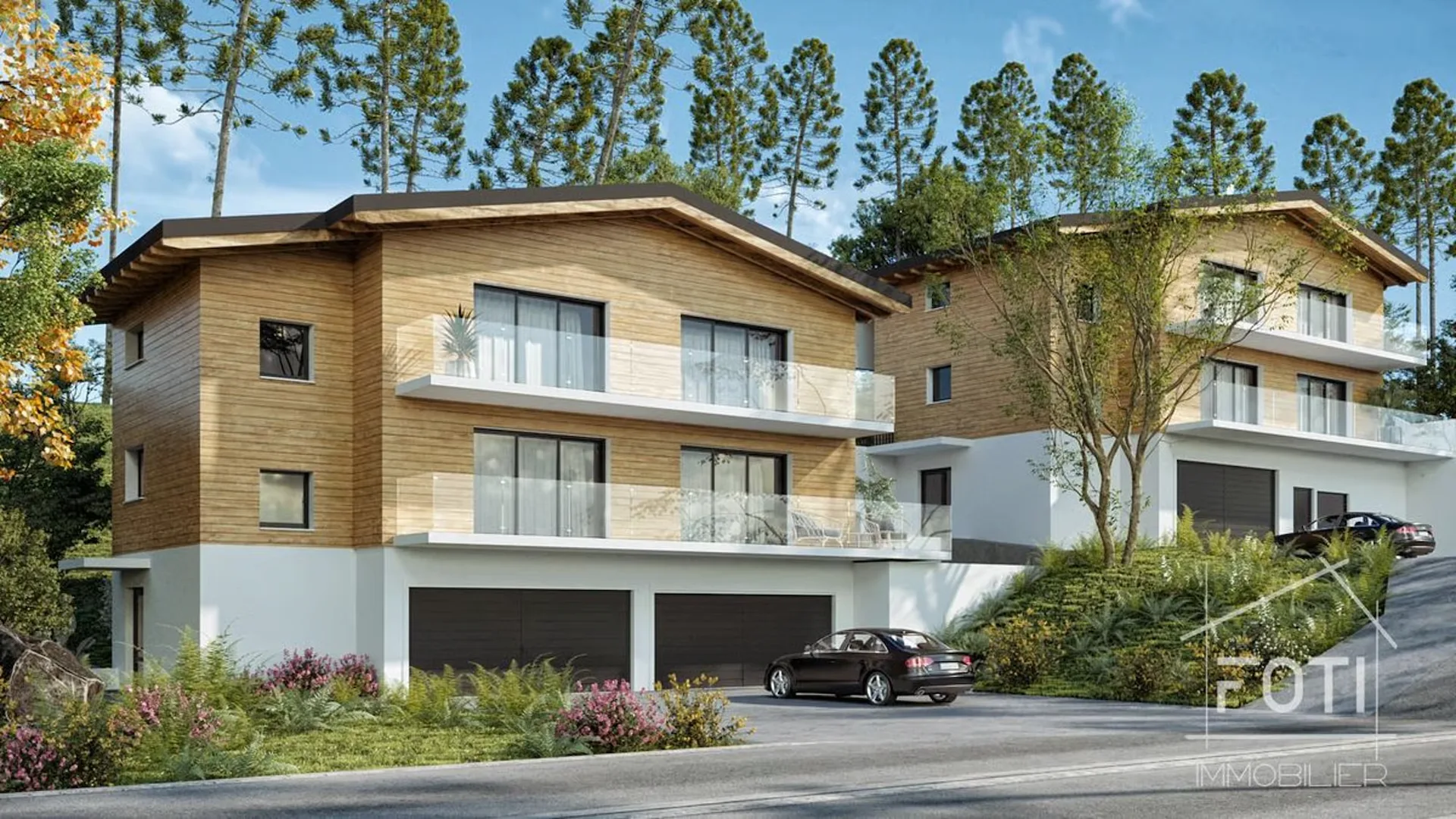Appartement de 4,5 pièces aux combles avec sous-sol et garage double.