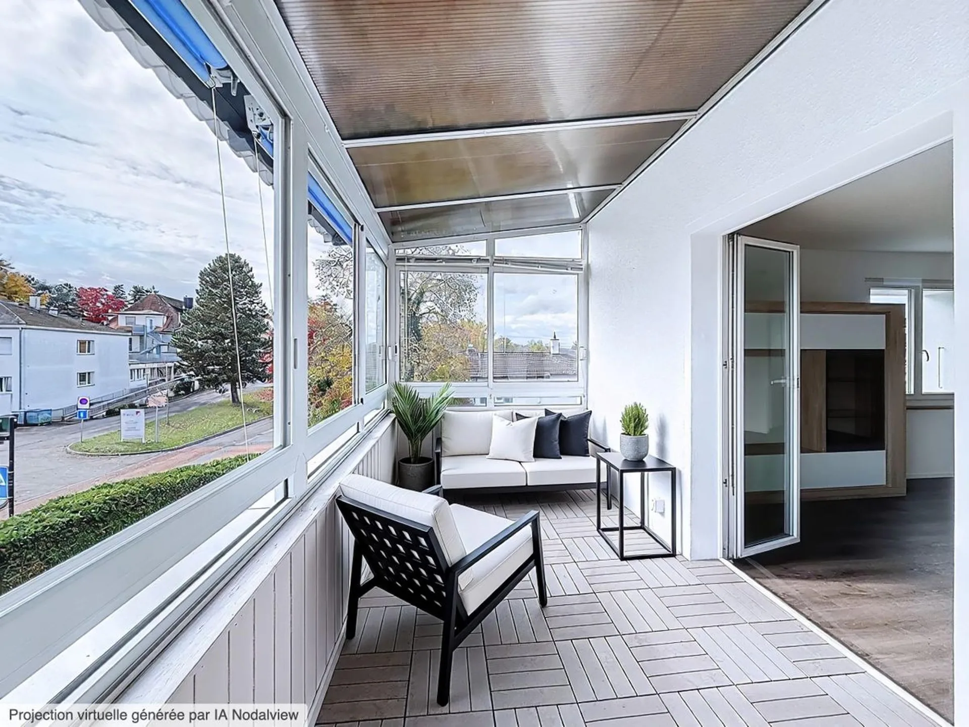 En vente: Appartement 3,5 p rénové au charme unique, véranda et jardin exclusif - à Givisiez