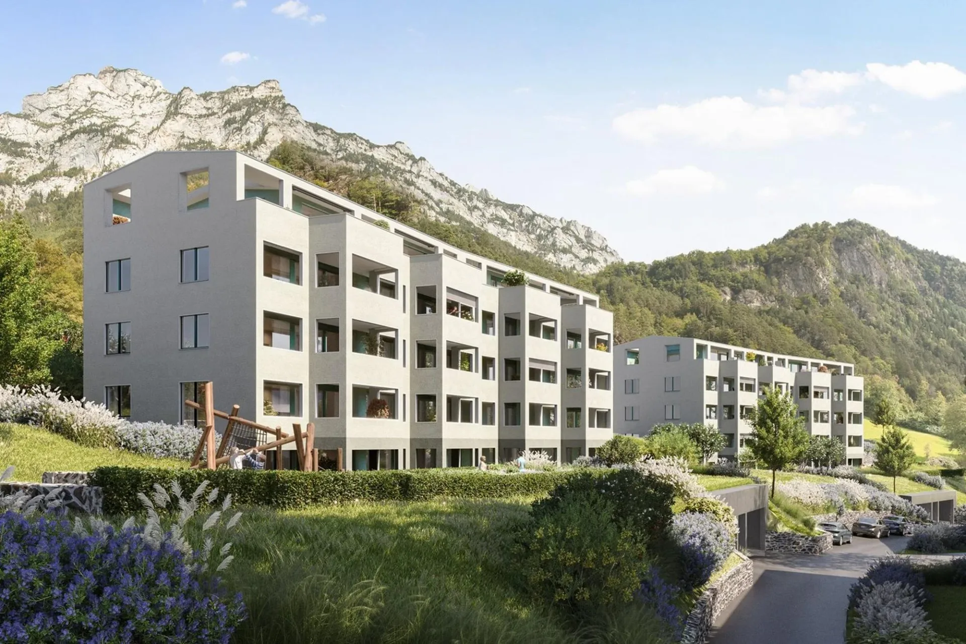 Moderne 2.5-Zimmer-Neubau-Wohnung mit Bergblick in Erstfeld