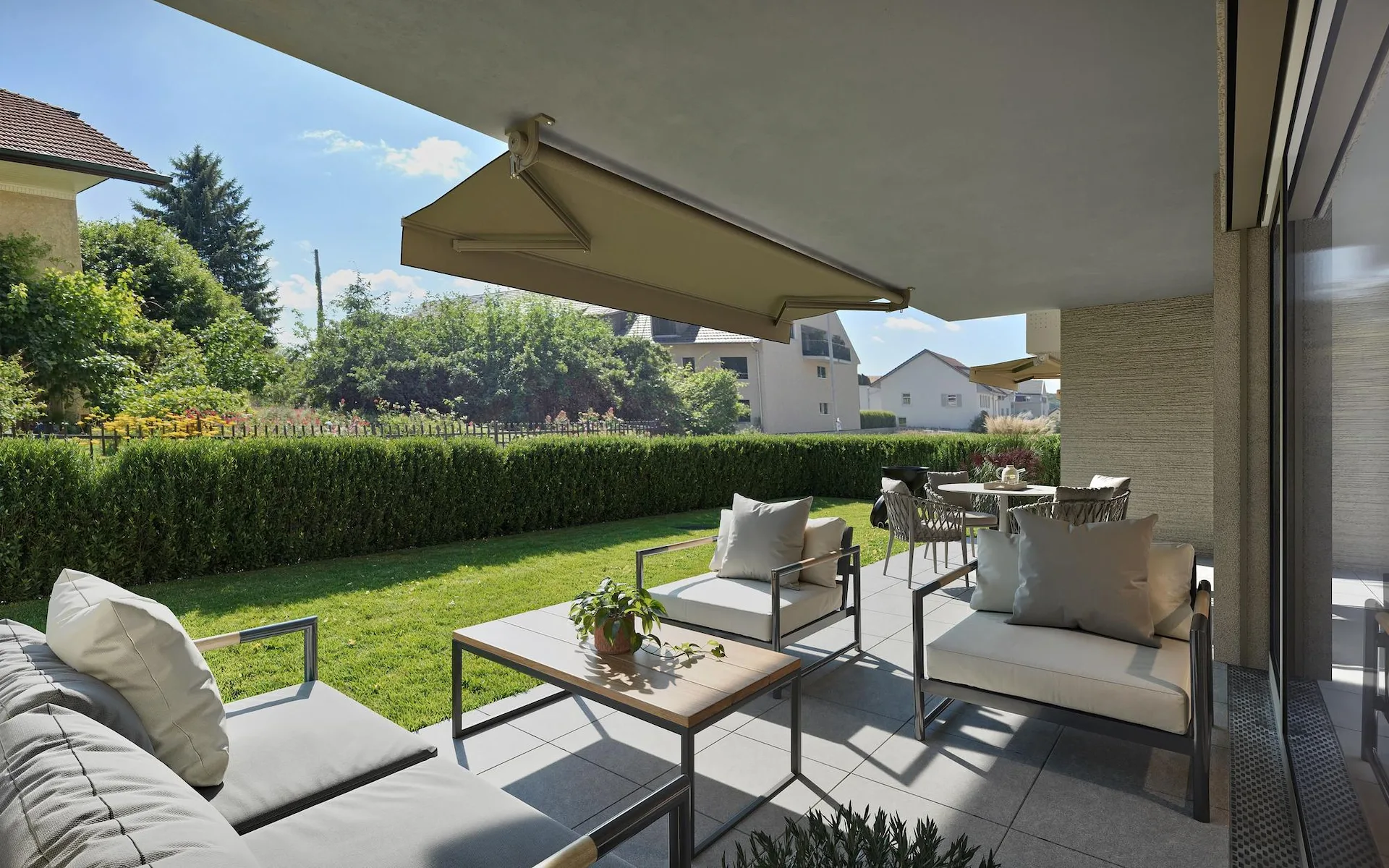 Wohnen im Grünen: Moderne 2.5-Zimmer-Gartenwohnung in Stüsslingen