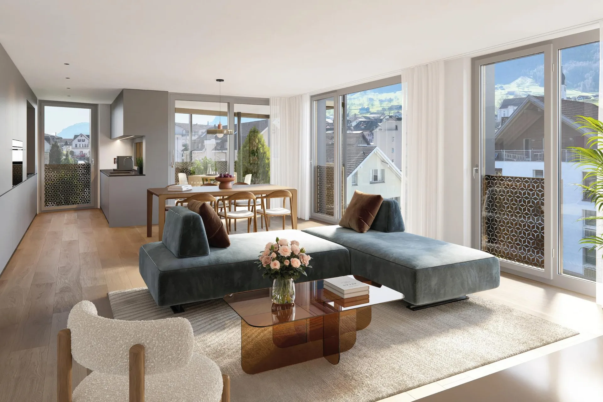 4.5 Zi. Neubauwohnung mit Loggia 2.B
