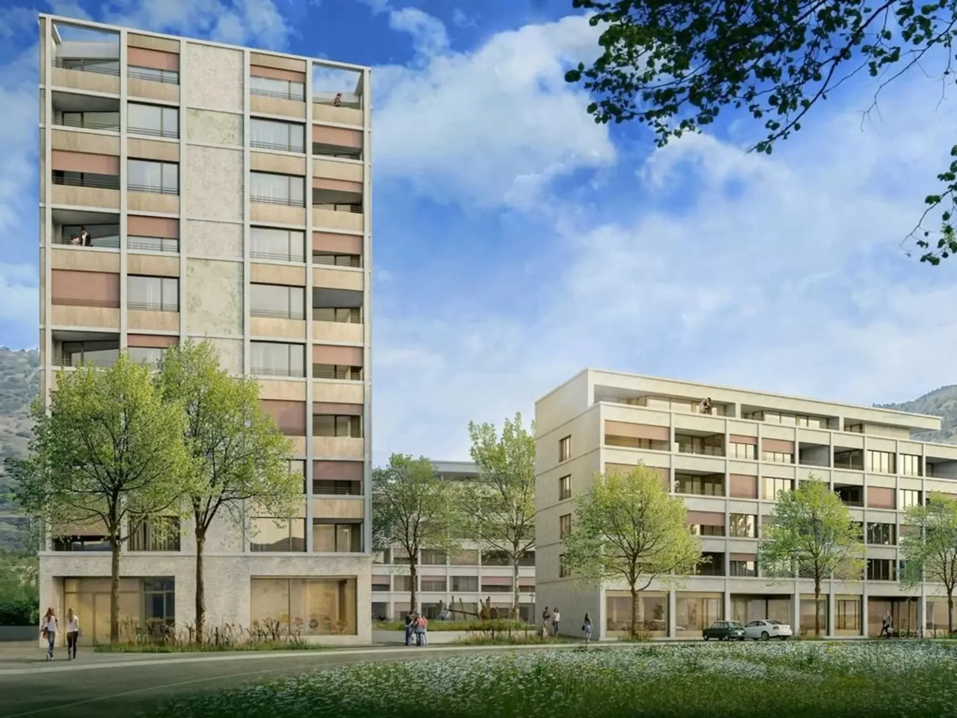 3,5 Zimmer in einem neuen Wohnkomplex in Visp