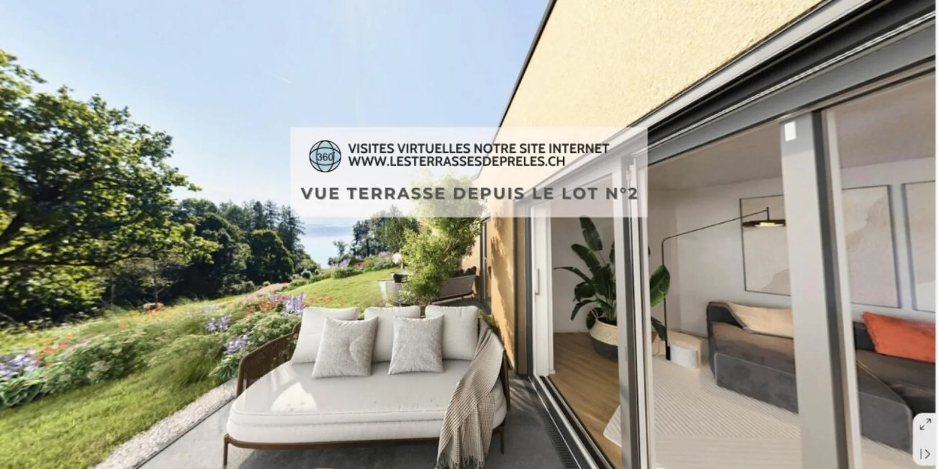 Derniers 4,5 pièces neufs avec terrasse, jardin et vue sur le lac