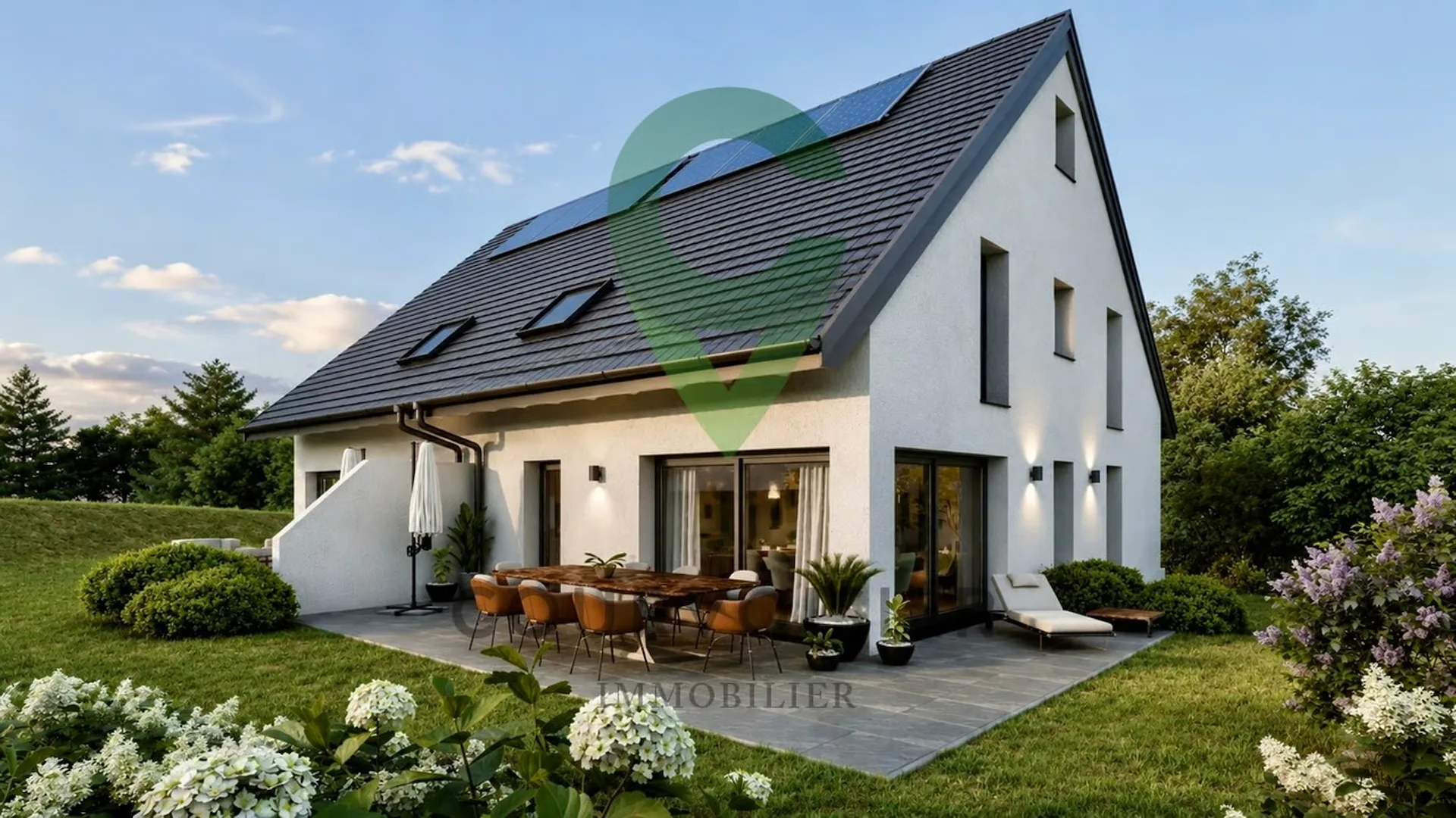 Villa jumelle contemporaine neuve dans un cadre de vie privilégié