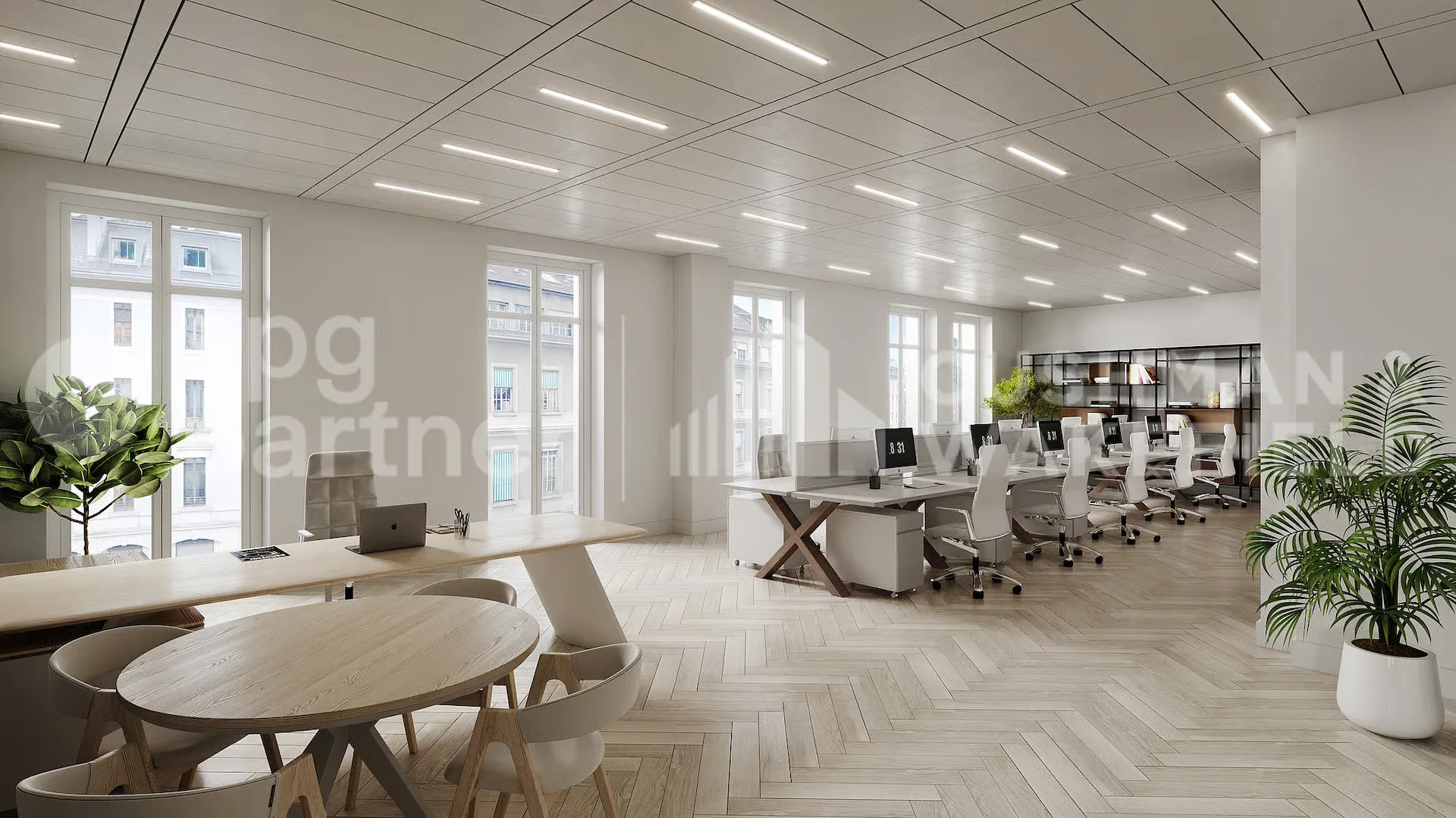 Surface de bureaux de 200 m² à louer en centre-ville de Genève - Italie 8-10