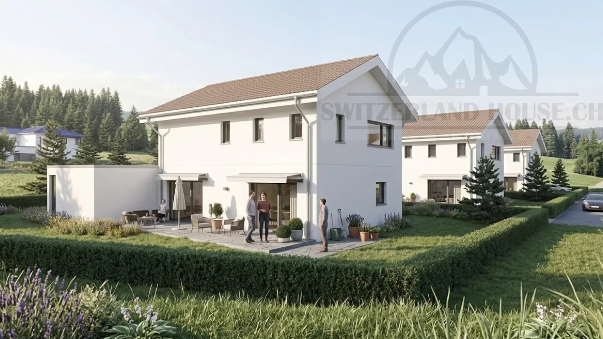 Spacieuse villa individuelle de 5.5 pcs avec grand jardin à Lovens proche nature