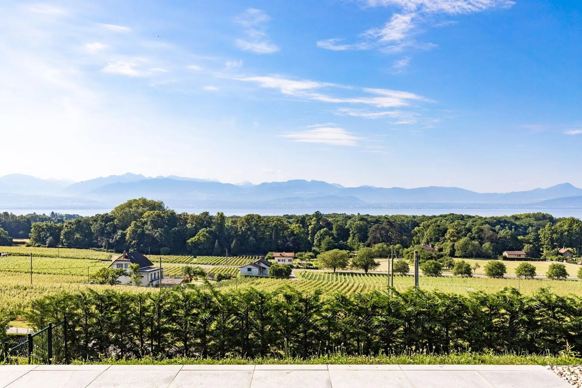 Einzelvilla im Herzen der Weinberge mit Panoramablick auf den See