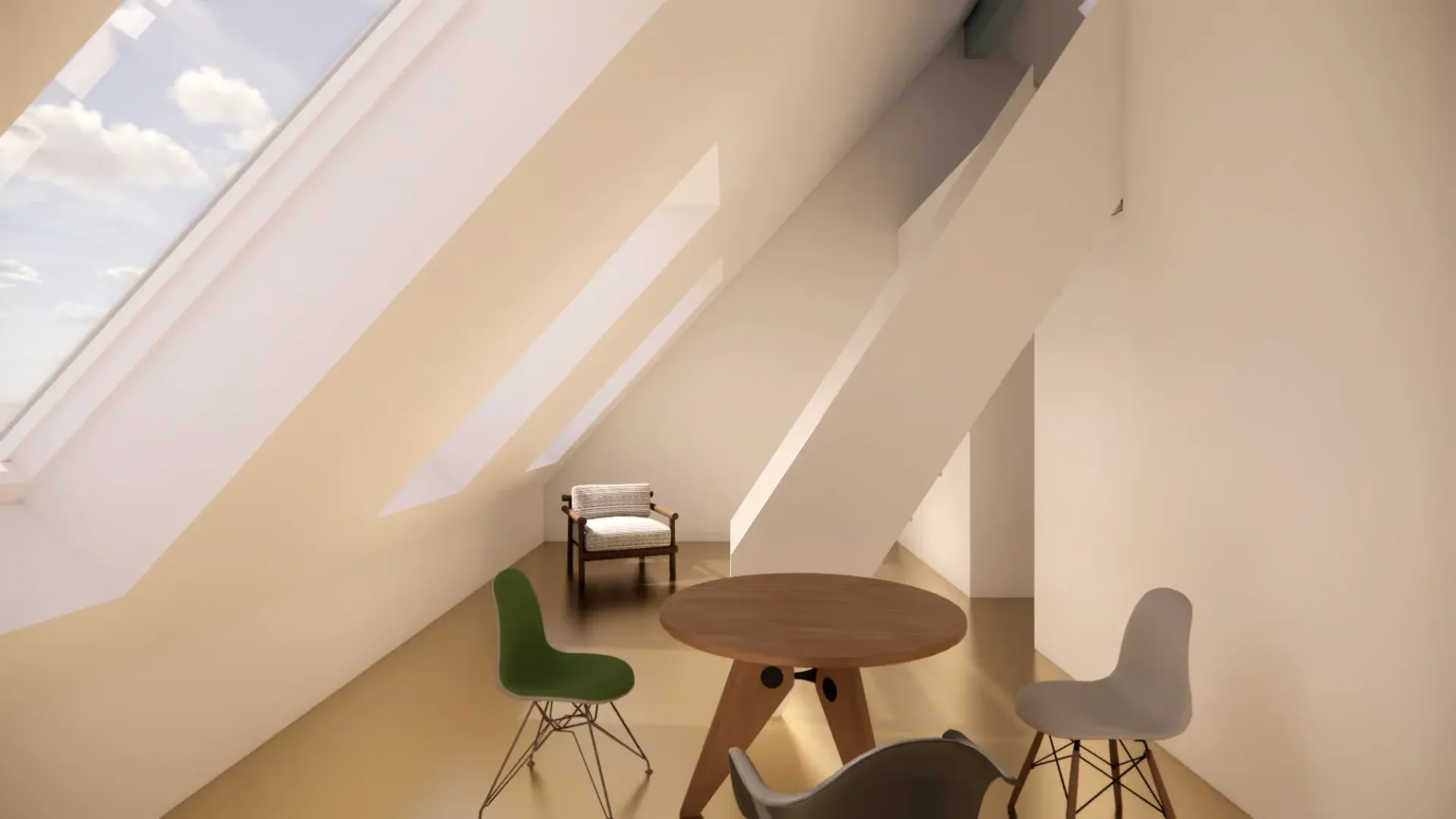 Exclusive penthouse apartment in first occupancy, modern living above the roofs