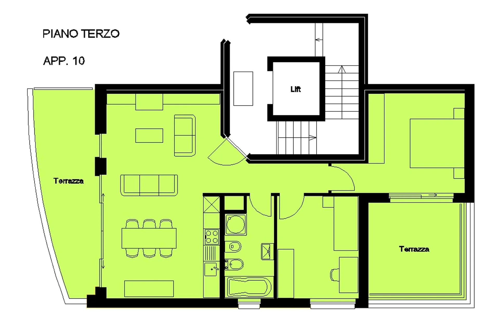 Moderno attico di 3.5 locali a Stabio con doppio balcone