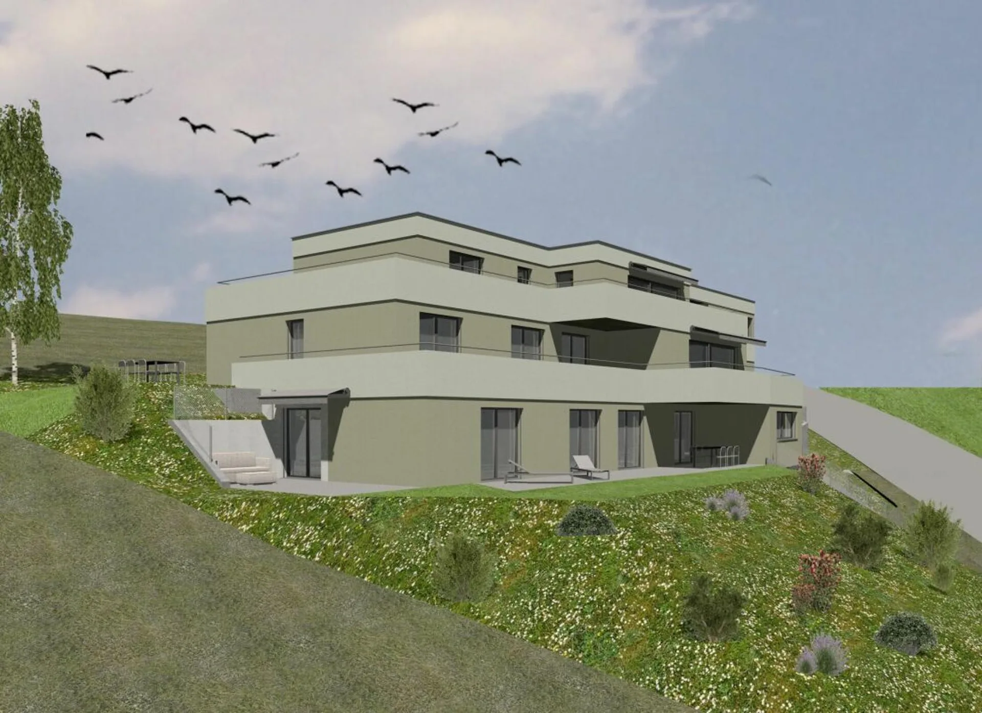 Ampio appartamento terrazza di 6,5 locali con vista panoramica