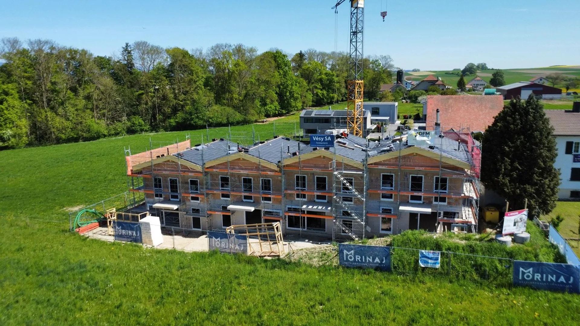 Gletterens Villa contigüe de 5.5 pièces Vue dégagée sur la campagne
