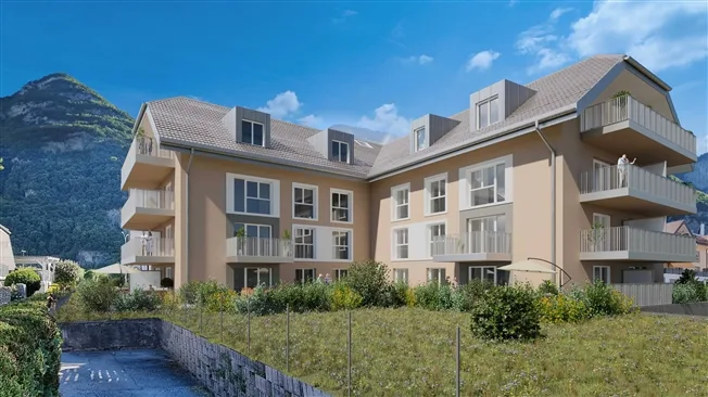 3.5 Zimmerwohnung mit Garten in einer neuen Residenz.