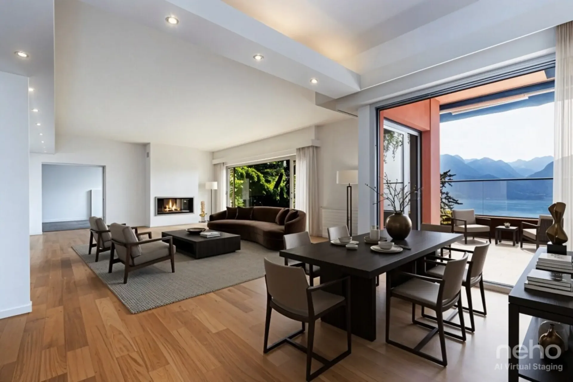 Villa de standing avec vue panoramique à 180 sur le lac Léman