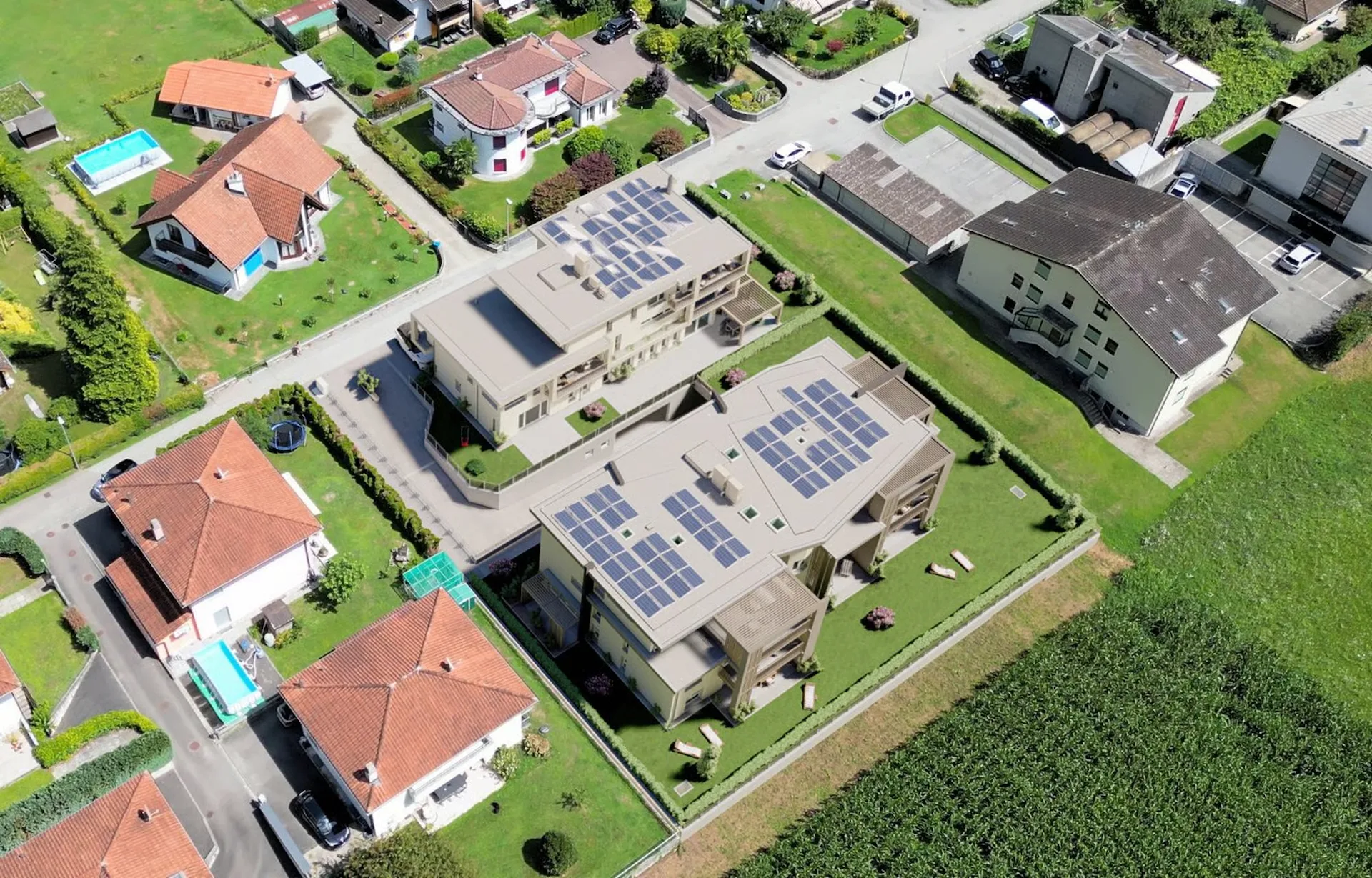 Neue geräumige Wohnung im letzten Stock mit schöner Terrasse