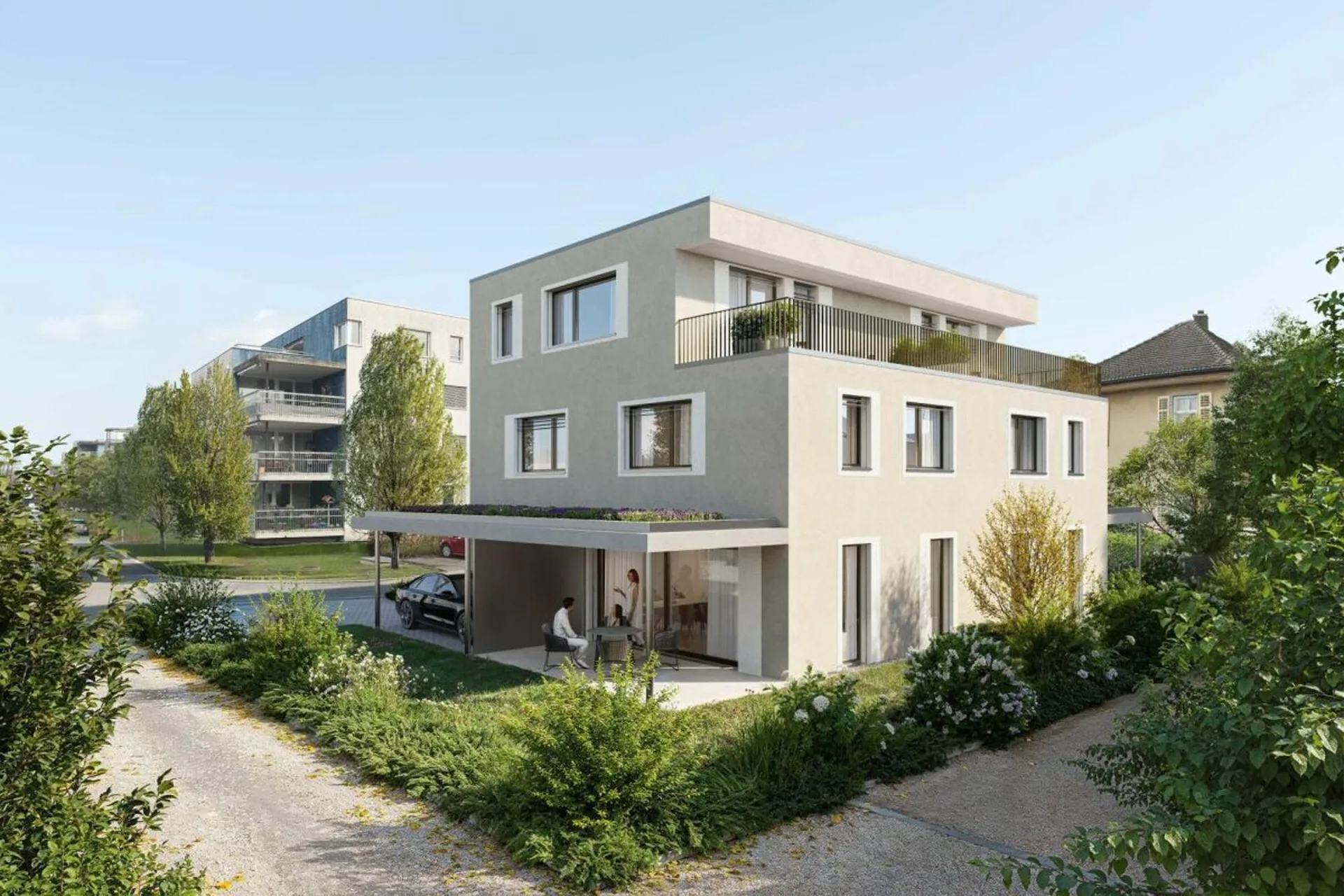 ZUHAUSE AM WEIHER - Neubau 2x 5.5-Zi. Doppelhaushälften
