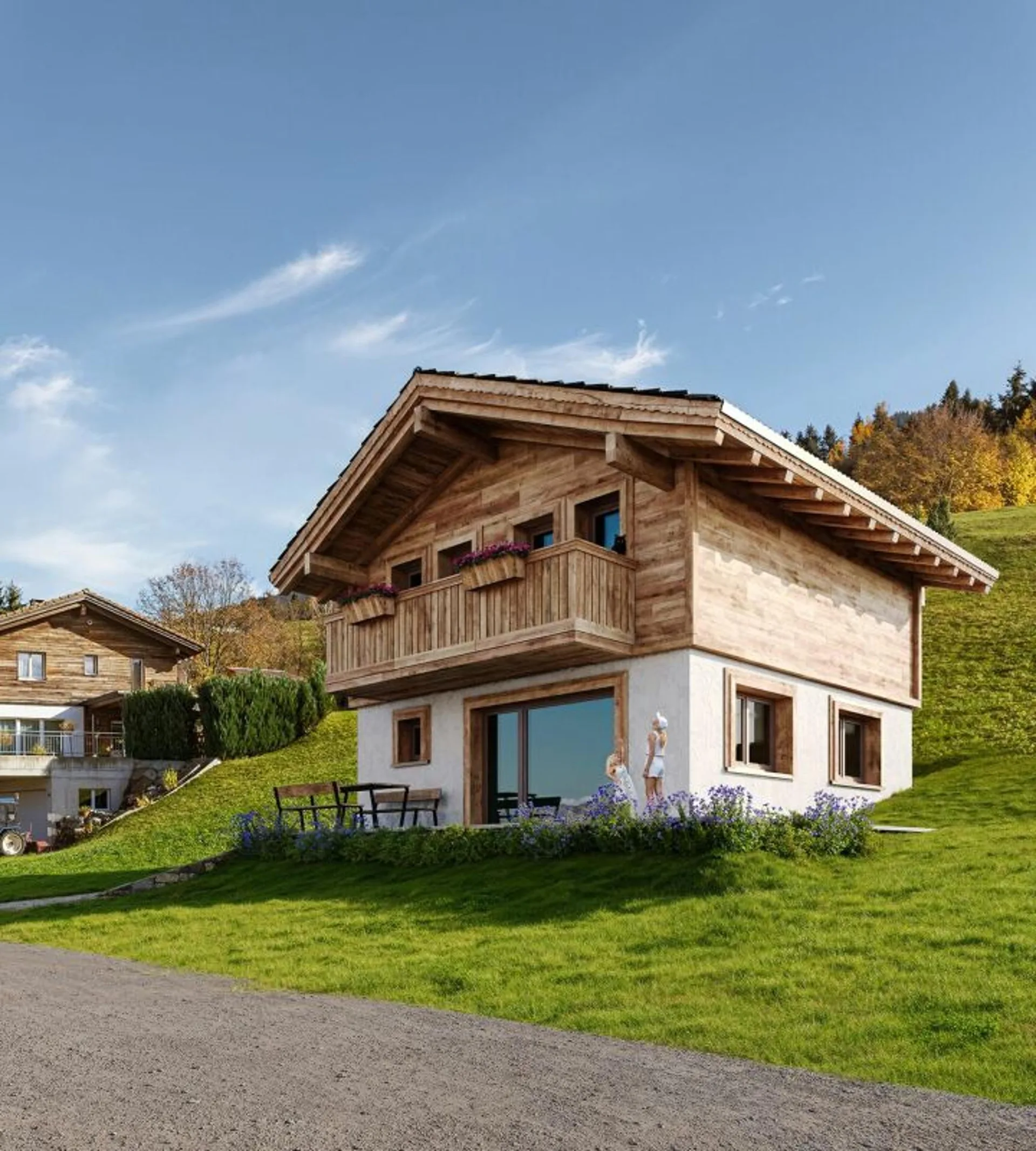 Villaggio di Maiensäss con 4 case come residenza permanente