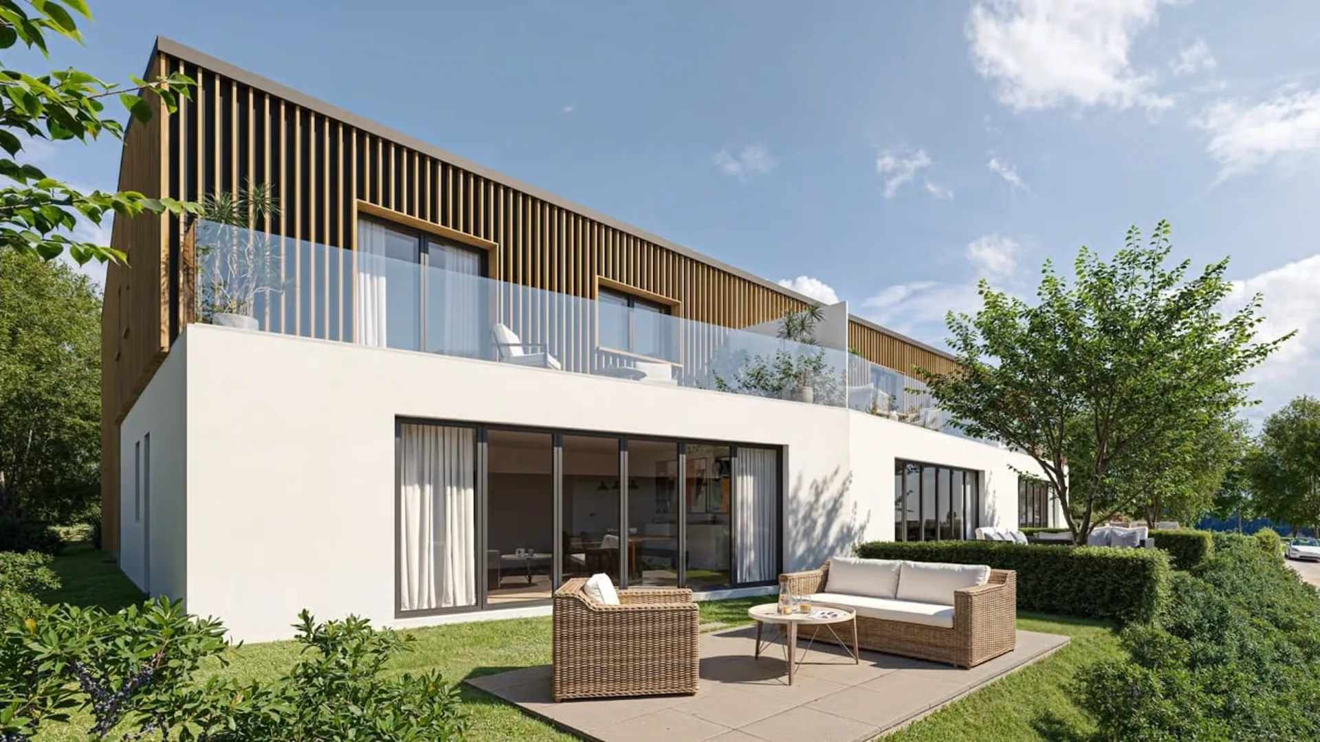Villa moderne avec terrasse et jardin privatif - Lugnorre